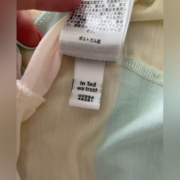 Ted Baker London Cotton Candy Striped Pastel T-Shirt- Size 2 - Picture 9 of 9